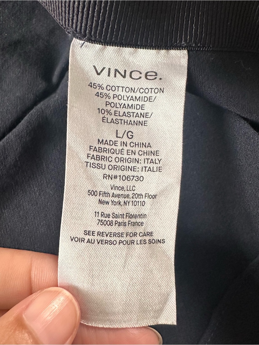 Vince Cropped Flare Dress Pants Womens Large Stretch Navy Blue Side Zip Office - Picture 5 of 11